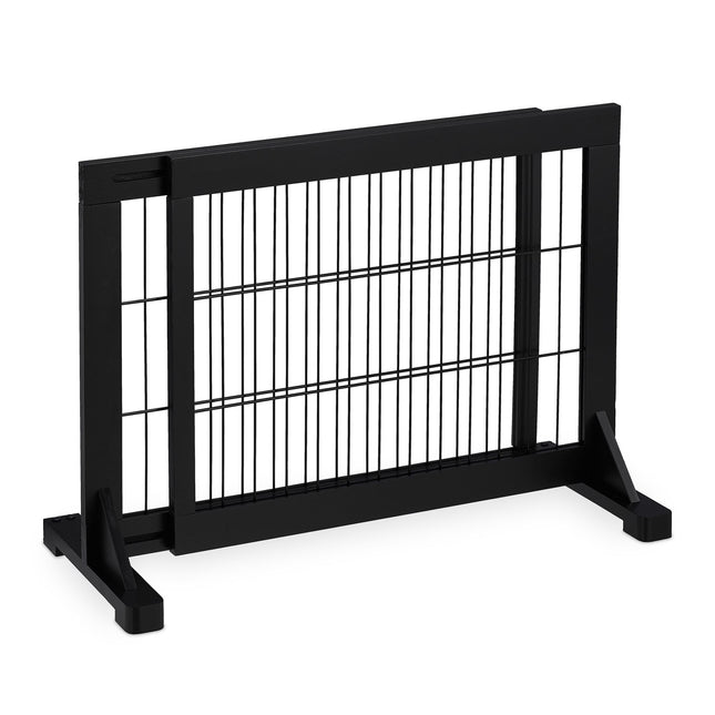 Black retractable security gate
