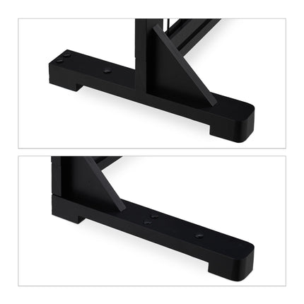 Black retractable security gate