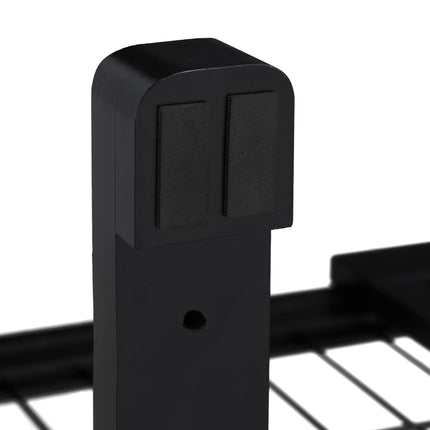Black retractable security gate