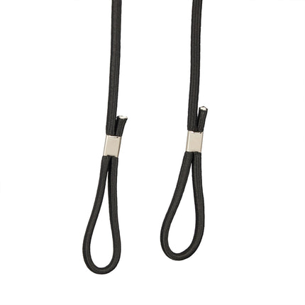 Black rubber rope in a set of 2