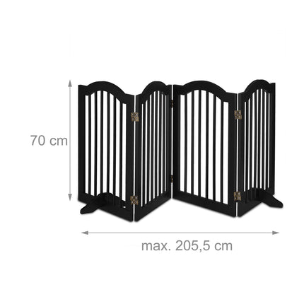 Black security gate 70 cm
