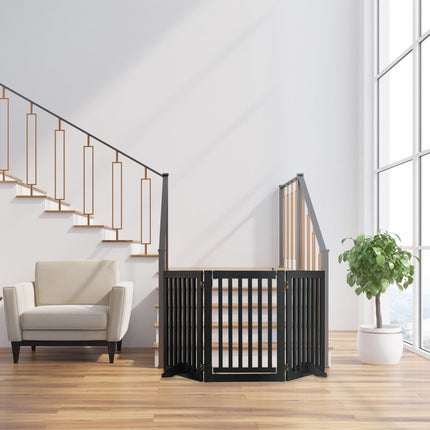 Black security gate with door 70 cm
