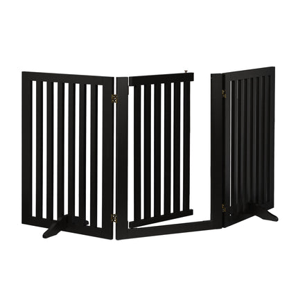 Black security gate with door 70 cm