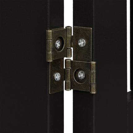 Black security gate with door 70 cm