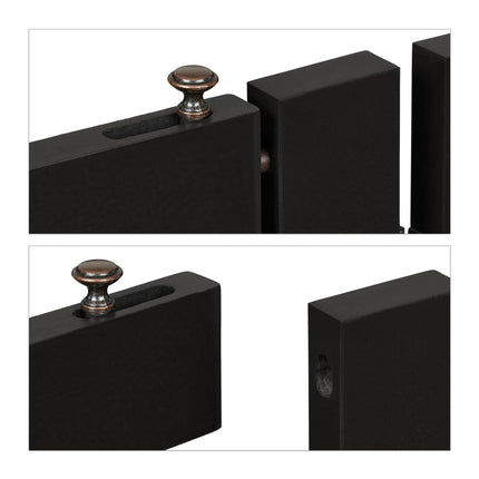 Black security gate with door 70 cm