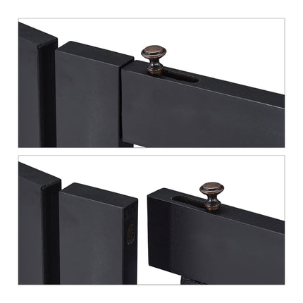 Black security gate with door 92 cm