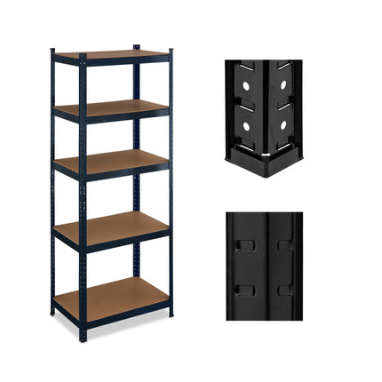 Black shelf for high load 5 levels