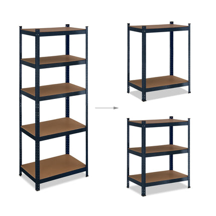 Black shelf for high load 5 levels