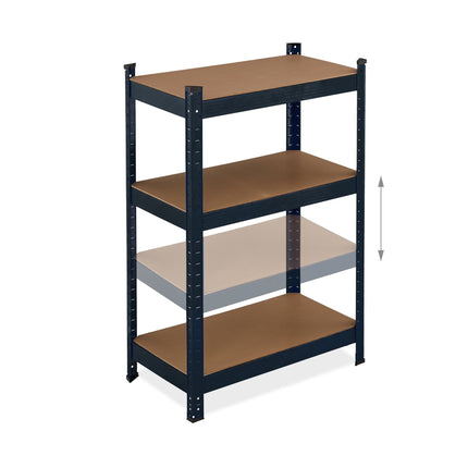 Black shelf for high load 5 levels