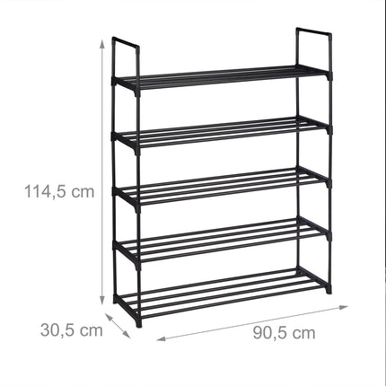 Black shoe shelf