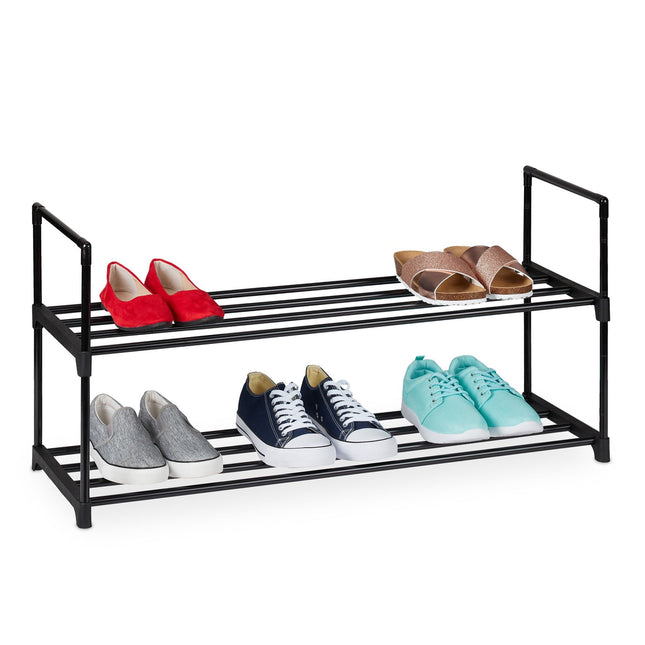 Black shoe shelf