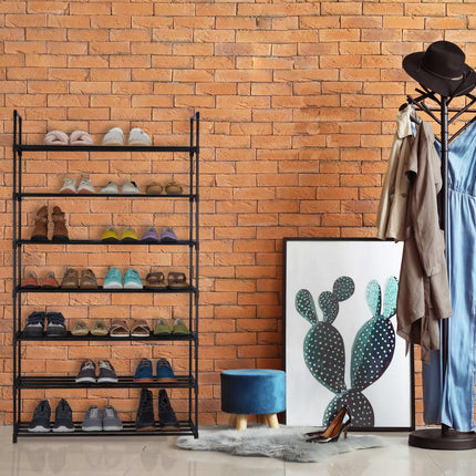 Black shoe shelf