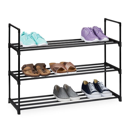 Black shoe shelf