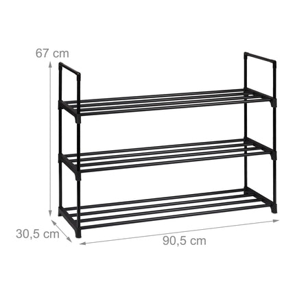 Black shoe shelf