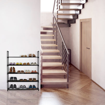Black shoe shelf