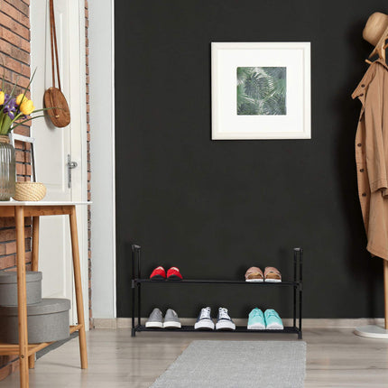 Black shoe shelf