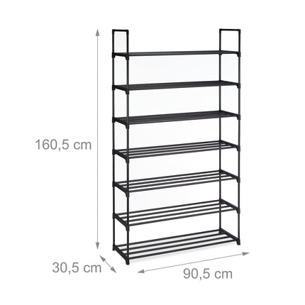 Black shoe shelf