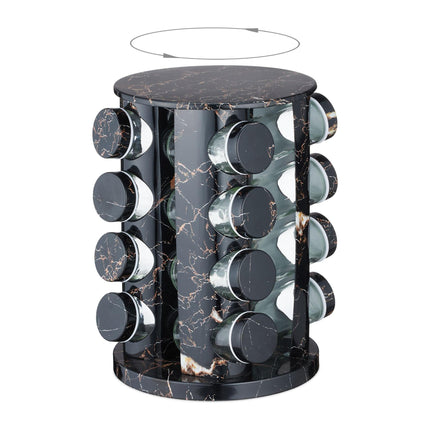 Black spice carousel in marble design