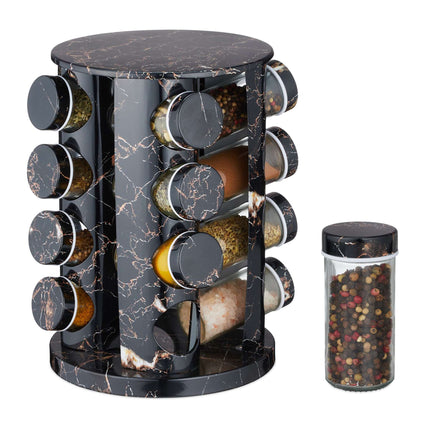 Black spice carousel in marble design