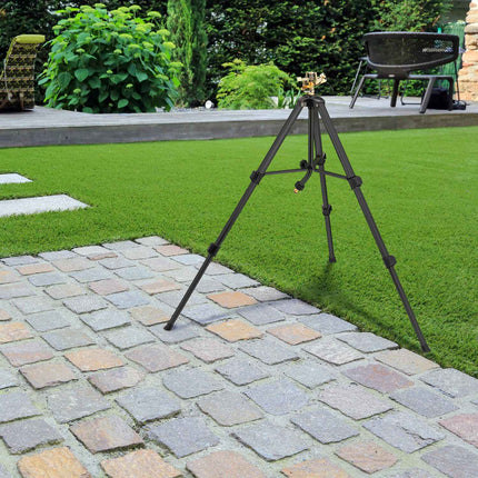 Black sprinkler with metal stand