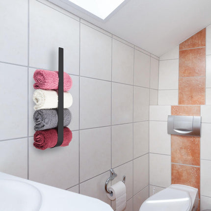 Black stainless steel towel rail