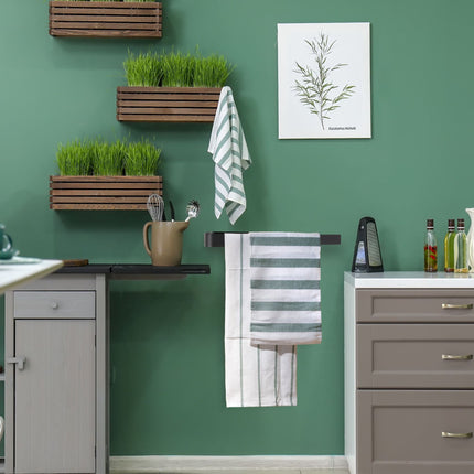 Black stainless steel towel rail