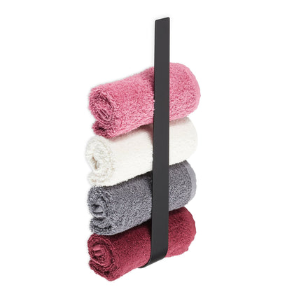 Black stainless steel towel rail