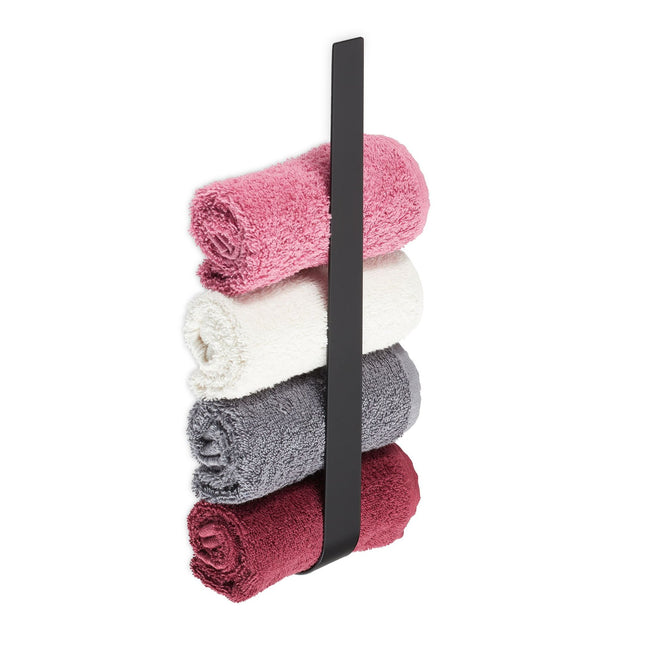 Black stainless steel towel rail