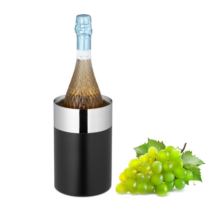 Black stainless steel wine cooler