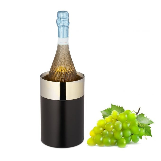 Black stainless steel wine cooler