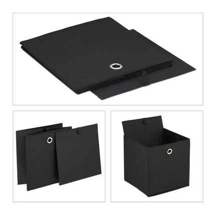 Black storage box - 4 pcs