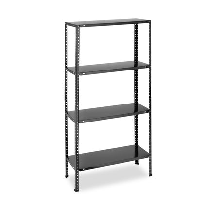 Black sturdy shelves with 4 levels