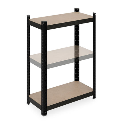 Black sturdy shelves with 5 levels