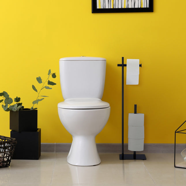 Zwarte toiletrolhouder