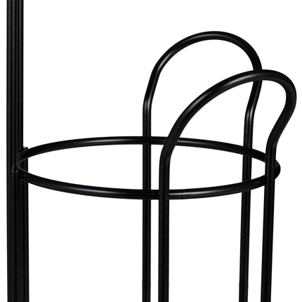 Black toilet paper holder standing