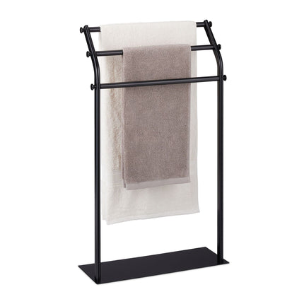 Black towel rack with 3 bars