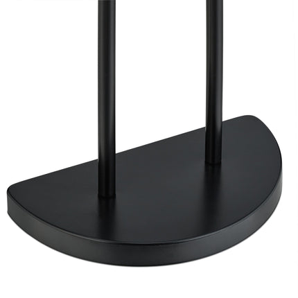 Black towel rail with 3 rails