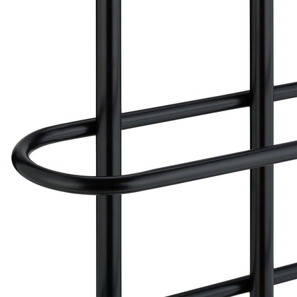 Black towel rail with 3 rails
