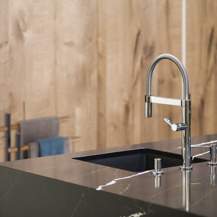 Black towel rail with two arms