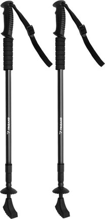 Black trekking poles + accessories - set of 2
