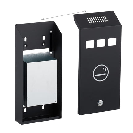 Black wall ashtray