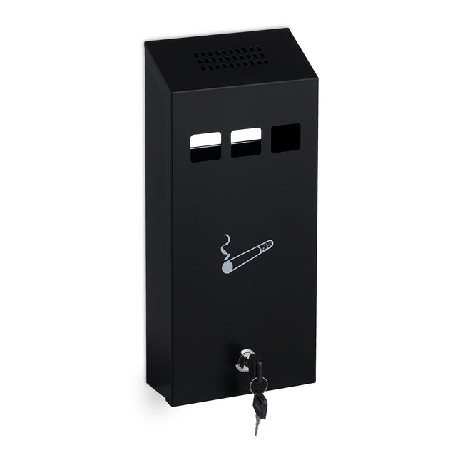 Black wall ashtray