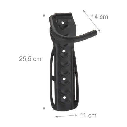 Black wall bracket for bicycles - 2 pcs