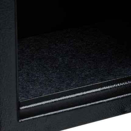Black wall cabinet with key