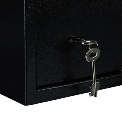 Black wall cabinet with key