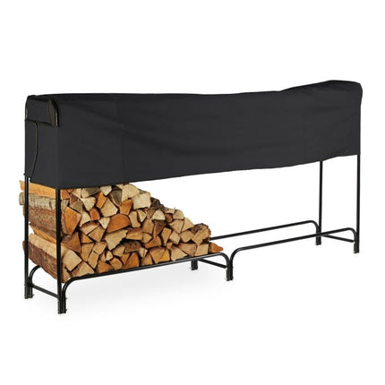 Black wood shelf with lid