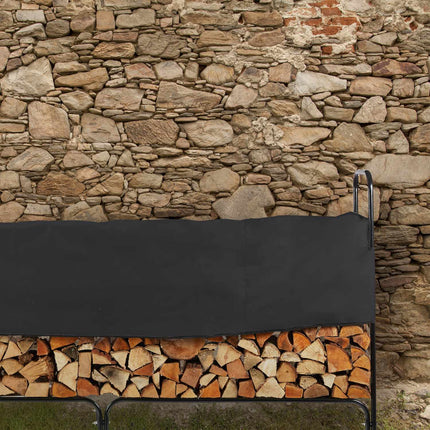 Black wood shelf with lid