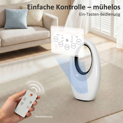 Bladeless Tower Fan, Quiet 36dB, 60 Oscillation, Remote Control