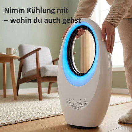 Bladeless Tower Fan, Quiet 36dB, 60 Oscillation, Remote Control