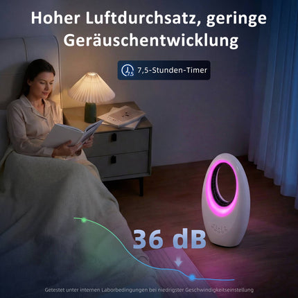 Bladeless Tower Fan, Quiet 36dB, 60 Oscillation, Remote Control